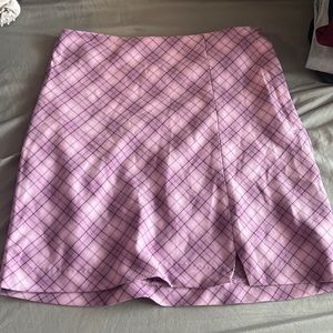 Purple Plaid Skirt